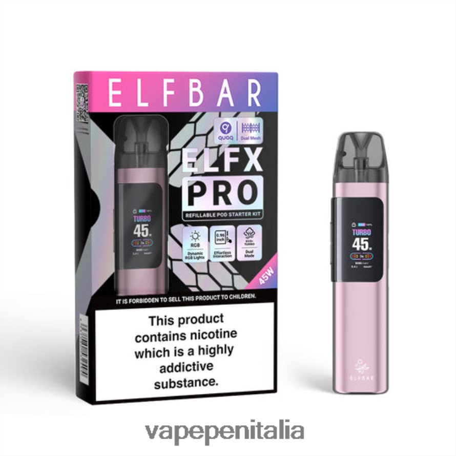 ELFBAR ELFX Pro Apri dispositivo pod rosa 8F6PT44
