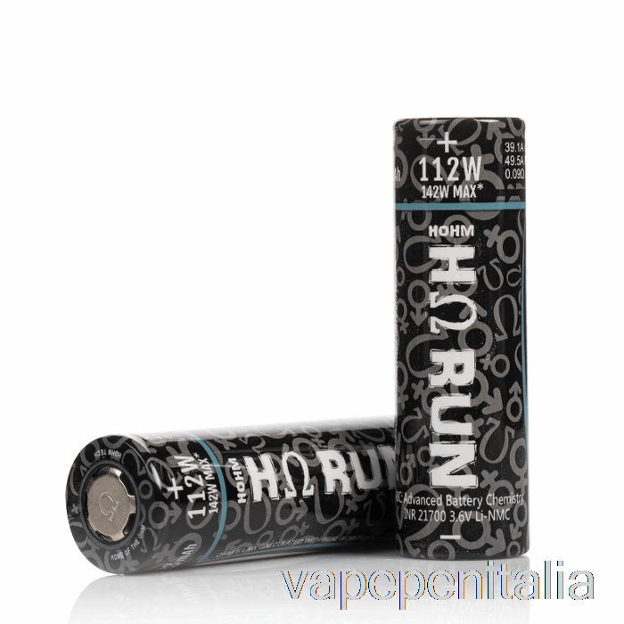 Batteria Vape Italia Hohm Tech Run 21700 3023mah 39.1a Pacco Da Due Batterie