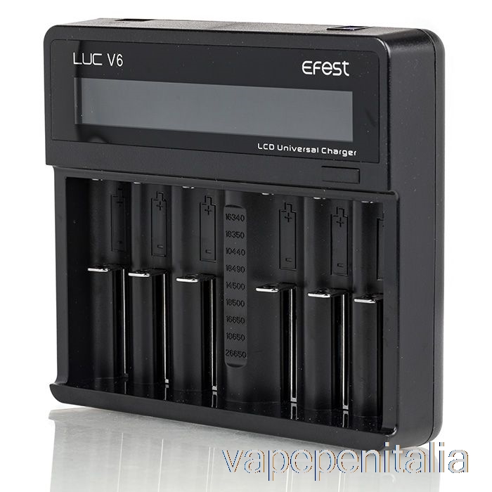 Vape Box Mod Efest Luc V6 Caricabatterie Universale LCD A 6 Alloggiamenti
