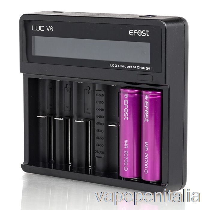 Vape Box Mod Efest Luc V6 Caricabatterie Universale LCD A 6 Alloggiamenti