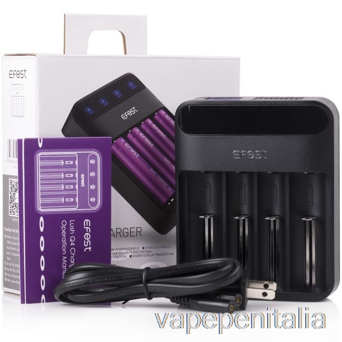 Vape Pen Efest Lush Q4 Caricabatterie LED Intelligente A 4 Alloggiamenti