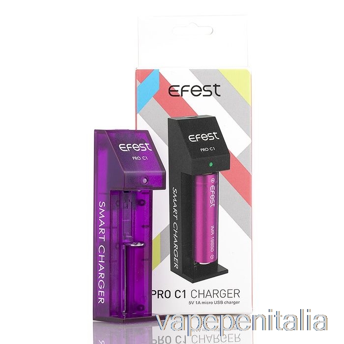 Vape Italia Efest Pro C1 Caricabatterie Intelligente A 1 Vano