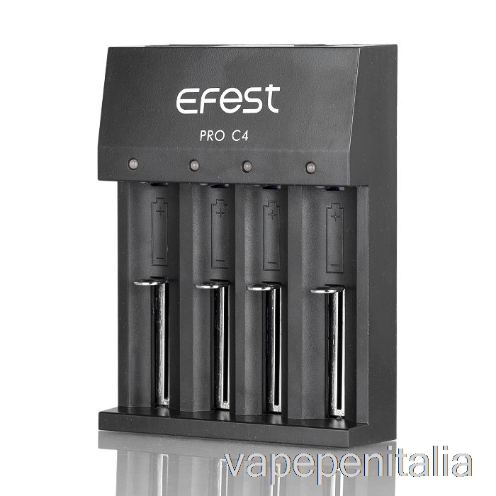 Vape In Italia Efest Pro C4 Caricabatterie Intelligente A 4 Alloggiamenti