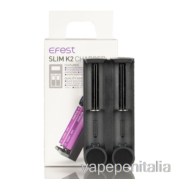 Caricabatteria A Due Slot Vape Italia Efest Slim K2