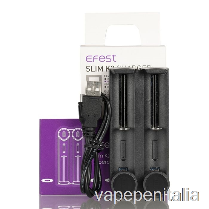 Caricabatteria A Due Slot Vape Italia Efest Slim K2