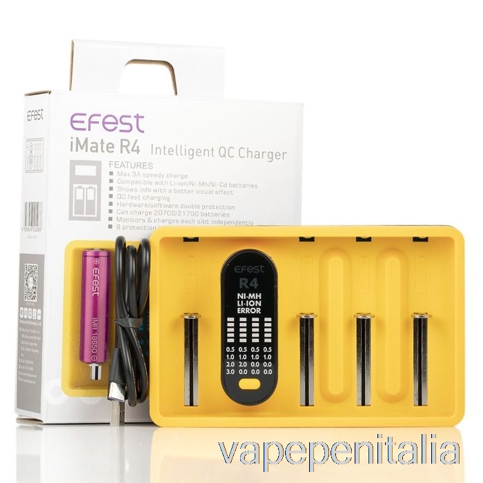 Vape In Italia Efest Imate R4 Caricatore Qc Intelligente