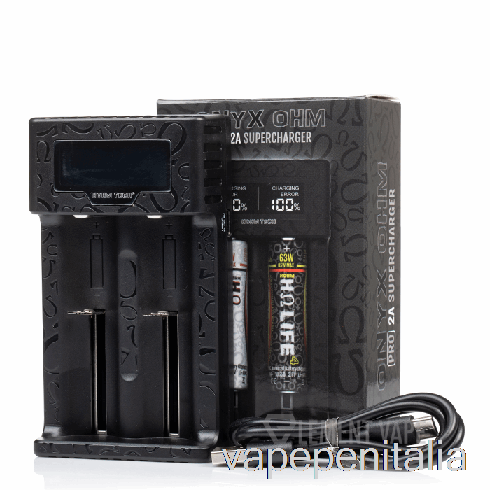 Vape In Italia Caricatore Con Display A Matrice Hohm Tech Onyx Ohm 2a Caricatore A 2 Alloggiamenti