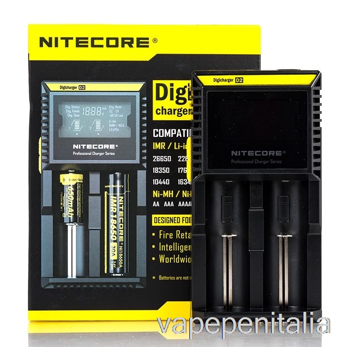 Caricabatteria Per Penna Vape Nitecore D2 (2 Alloggiamenti)