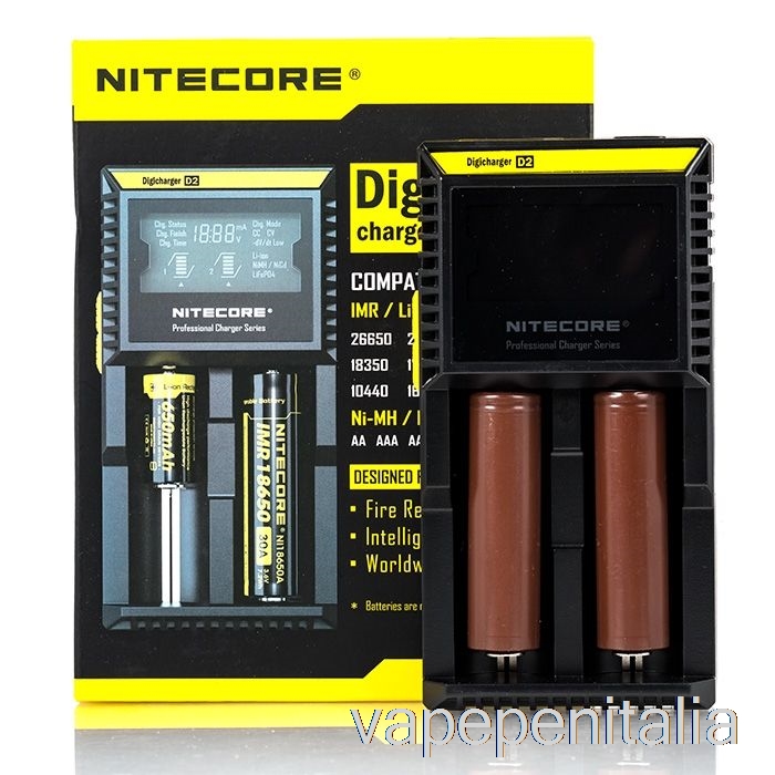 Caricabatteria Per Penna Vape Nitecore D2 (2 Alloggiamenti)