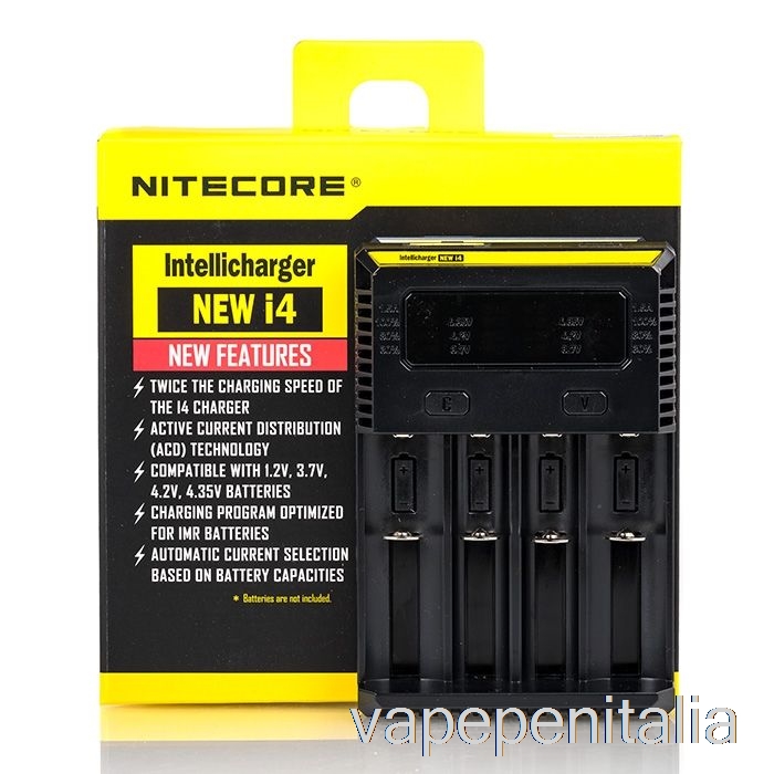 Penna Vape Nitecore I4 Caricabatteria V2 (4 Alloggiamenti)