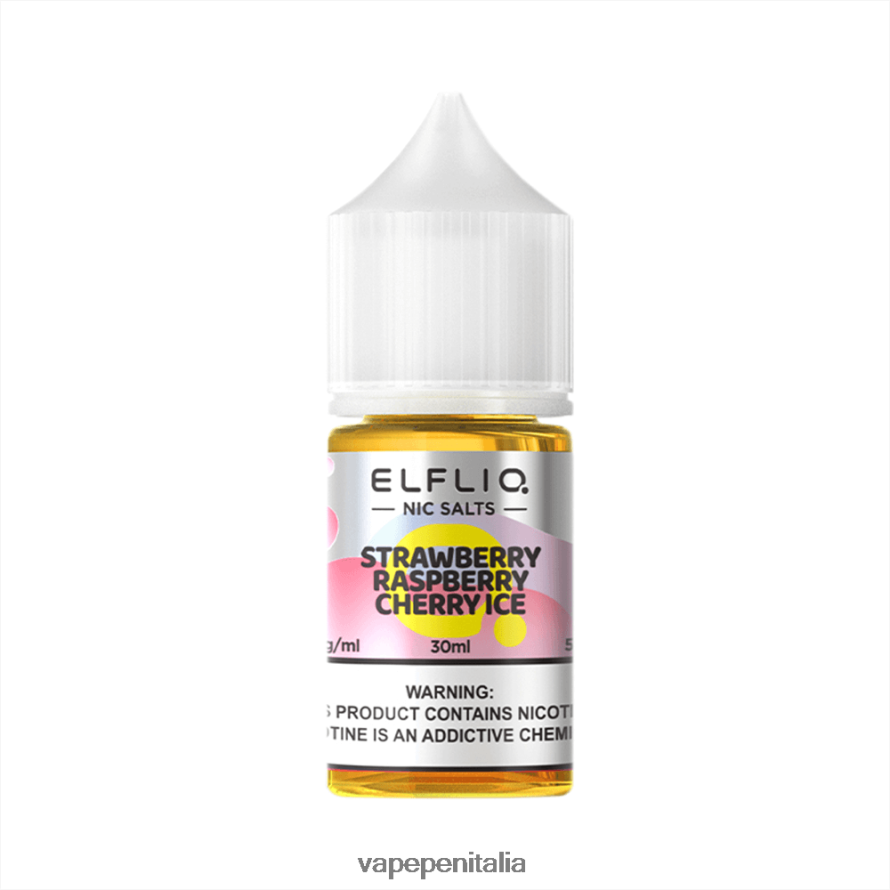 ELFBAR ELFLIQ Nic Salt 30ml ghiaccio di ciliegia di lampone alla fragola 8F6PT432