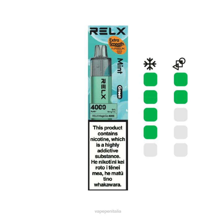 Vape In Italy menta (verde) - RELX MagicGo 4000 vaporizzatori usa e getta V08P4