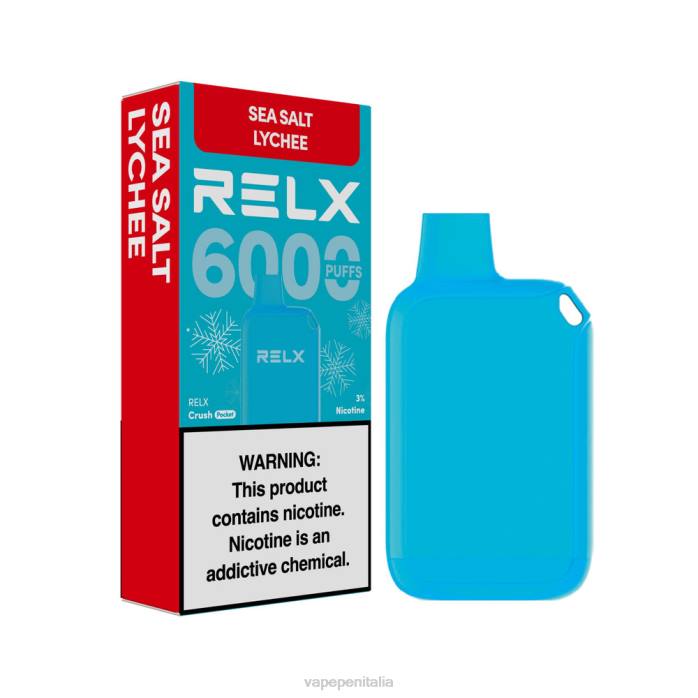 Vape In Italy litchi al sale marino - RELX Crush Pocket 6000 ghiacciato V08P14