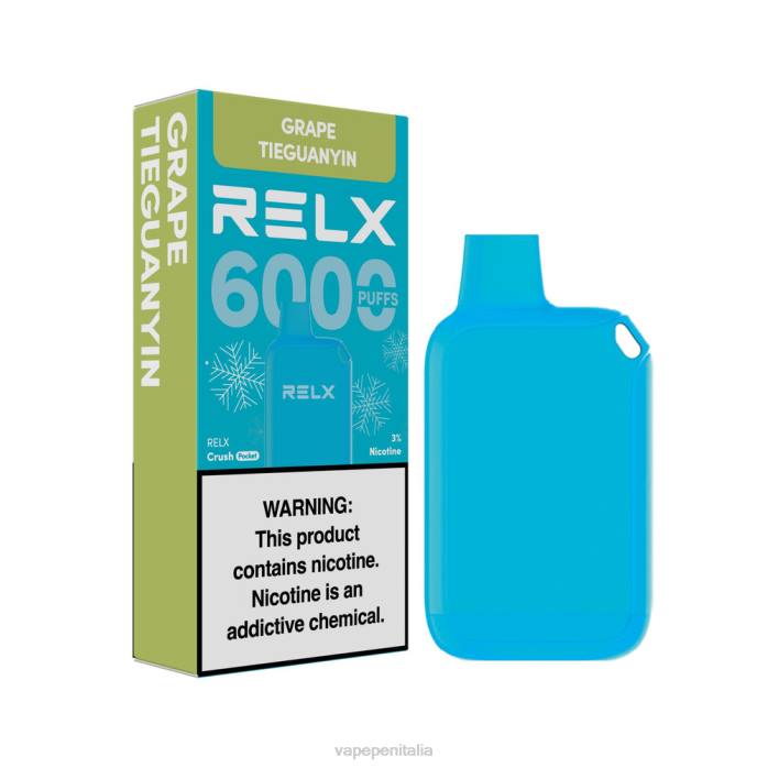 Vape In Italy tieguanyin d'uva - RELX Crush Pocket 6000 ghiacciato V08P18