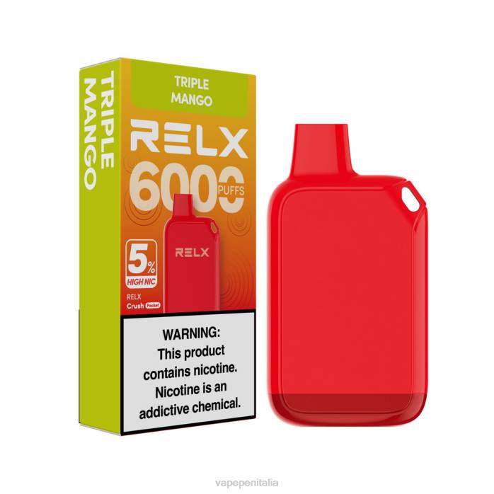 Vape In Italy triplo mango - RELX Crush Pocket 6000 5% alto nic V08P26