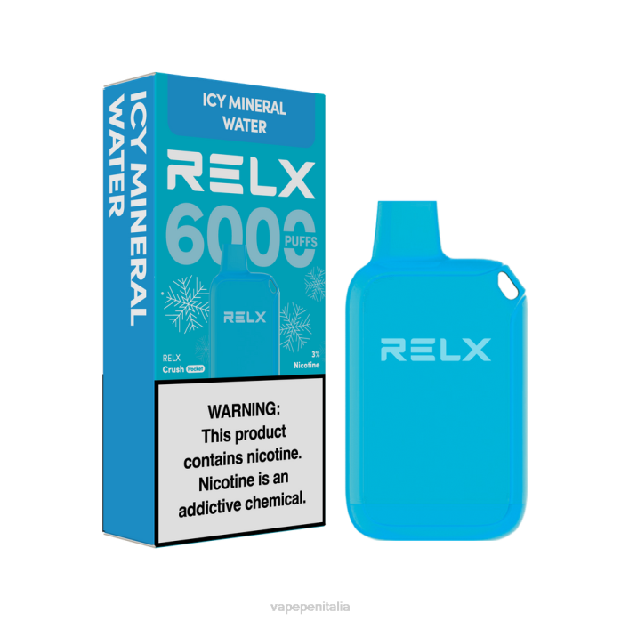 Vape Italia acqua minerale ghiacciata - RELX Crush Pocket 6000 ghiacciato V08P23