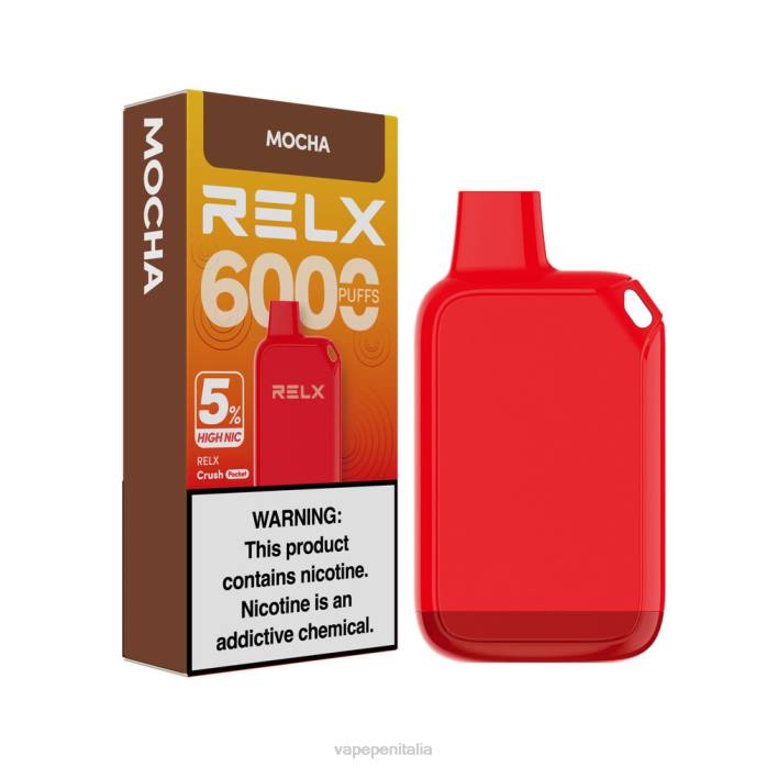 Vape Italia moka - RELX Crush Pocket 6000 5% alto nic V08P25