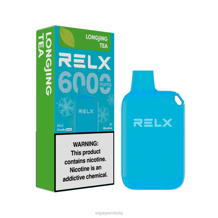 Vape Italia tè longjing - RELX Crush Pocket 6000 ghiacciato V08P9
