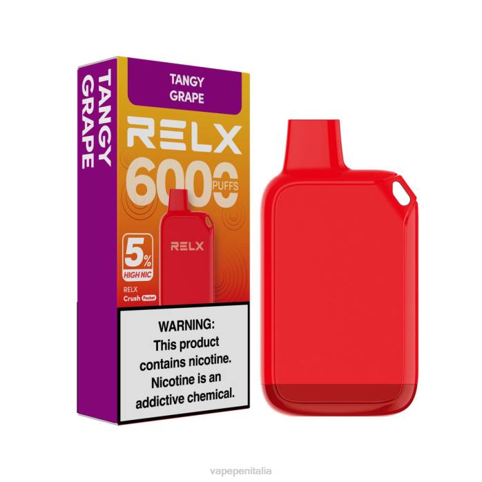 Vape Italia uva piccante - RELX Crush Pocket 6000 5% alto nic V08P27