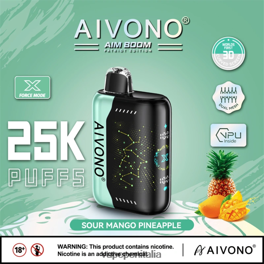 Aivono AIM BOOM 25000 ananas mango acido - 486ZBB351 Vape Italia