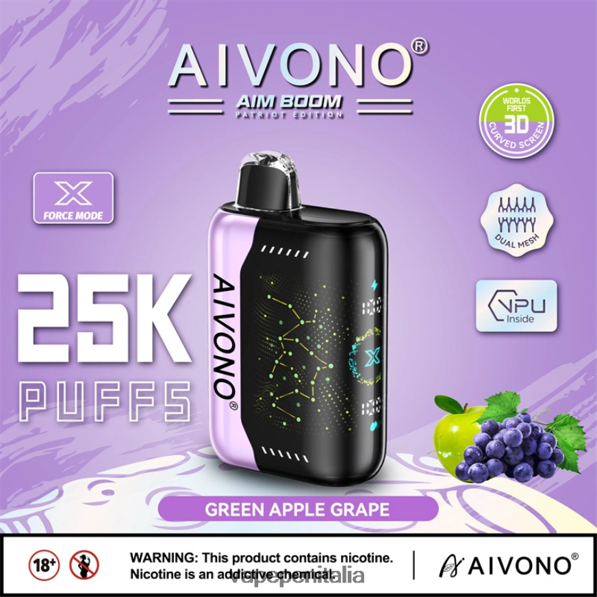 Aivono AIM BOOM 25000 uva mela verde - 486ZBB346 Vape In Italy
