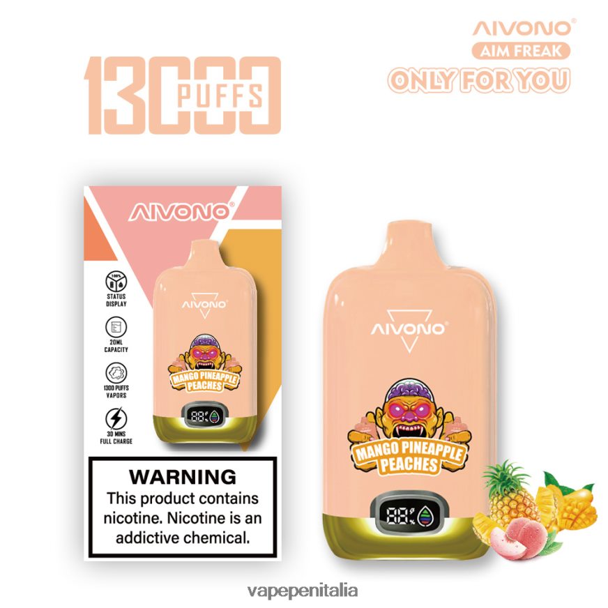 Aivono AIM FREAK 13000 pesche mango ananas - 486ZBB250 Vape In Italy