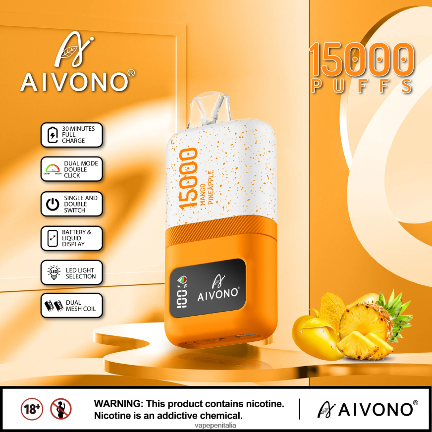 Aivono AIM magic 15000 ananas mango - 486ZBB69 Vape Italia