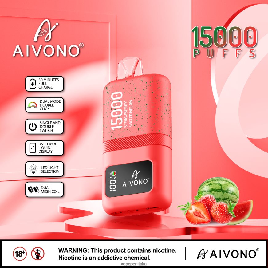 Aivono AIM magic 15000 anguria alla fragola - 486ZBB58 Vape In Italy