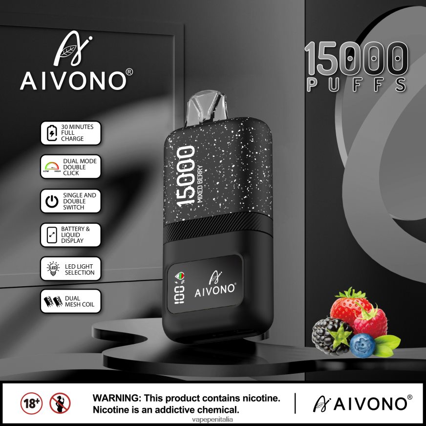 Aivono AIM magic 15000 frutti di bosco misti - 486ZBB67 Vape Italia