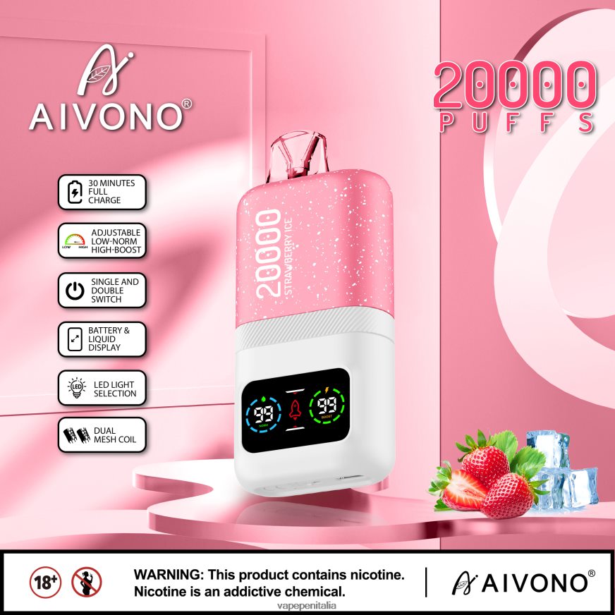 Aivono AIM magic 20000 ghiaccio alla fragola - 486ZBB74 Vape In Italy
