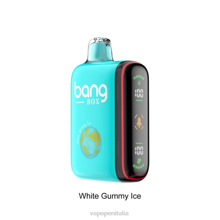E Cig Senza Nicotina 8RFR30 ghiaccio gommoso bianco - Bang Box Display di potenza intelligente da 9000-18000 sbuffi
