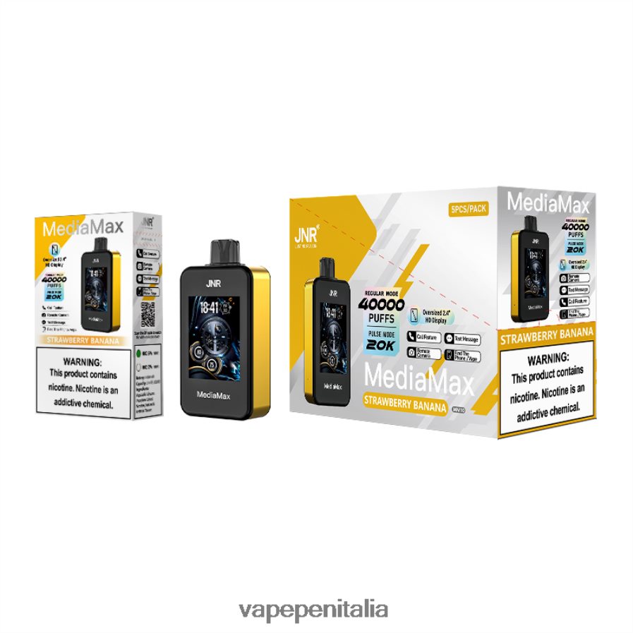 JNR MediaMax Soffio da 40k banane alla fragola Z6ZN2B16 Vape Italia