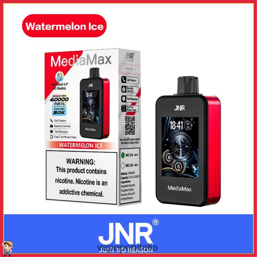 JNR MediaMax Soffio da 40k ghiaccio di anguria Z6ZN2B18 Vape Pen