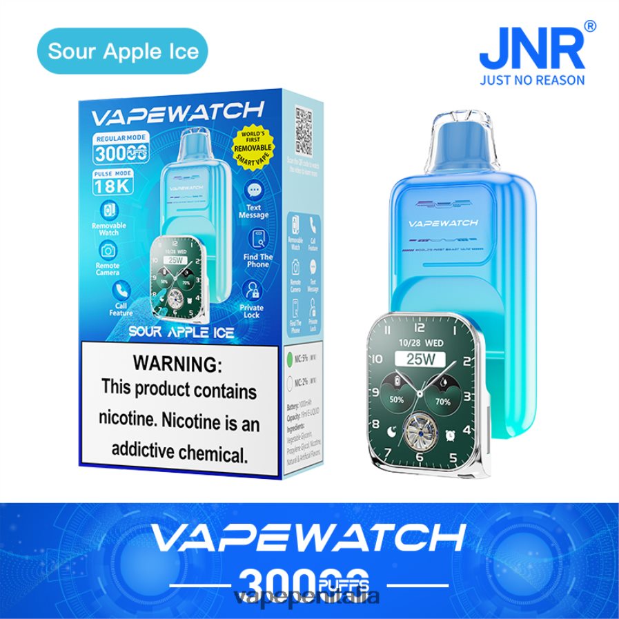 JNR orologio da svapo ghiaccio di mela acida Z6ZN2B5 E Cig Senza Nicotina