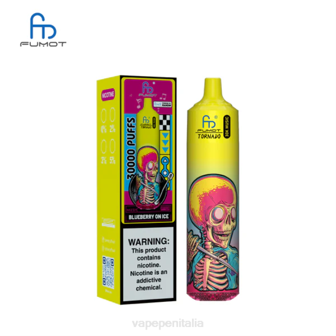 Vape Box Mod 0JJJ4 mirtillo su ghiaccio Fumot Tornado Musica da 30k