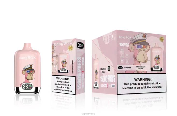 Vape Box Mod 8RFR44 uva fragola - Bang Box 15000 sbuffi