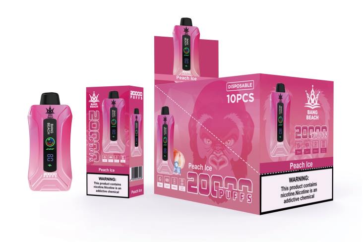 Vape Box Mod 8RFR9 ghiaccio alla pesca - Bang Beach Svapo a schermo intelligente da 20000 sbuffi