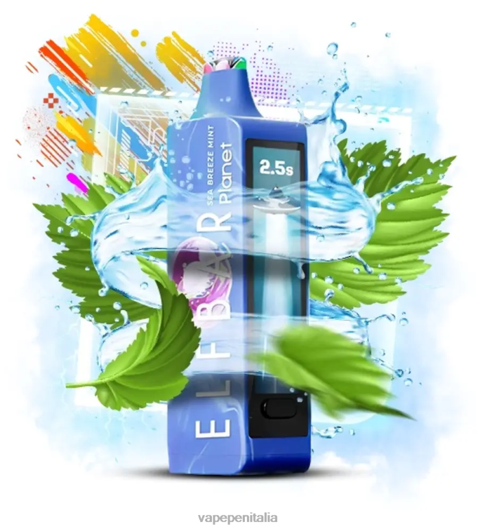 Vape In Italy 0BD8P18 - menta brezza marina Elf Bar Planet 25000