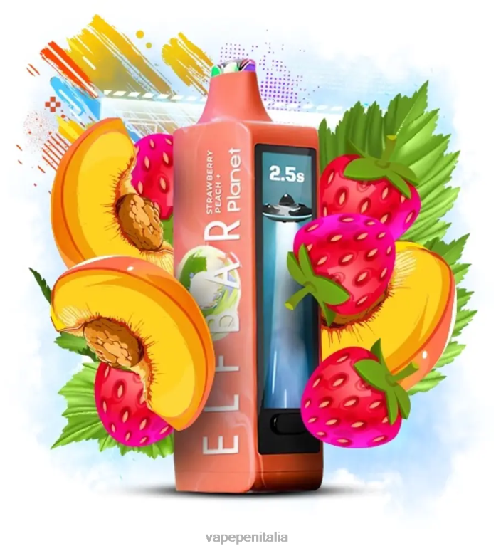 Vape In Italy 0BD8P28 - pesca alla fragola Elf Bar Planet 25000