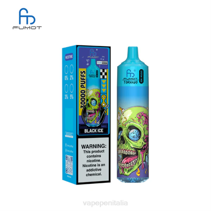Vape In Italy 0JJJ2 ghiaccio nero Fumot Tornado Musica da 30k