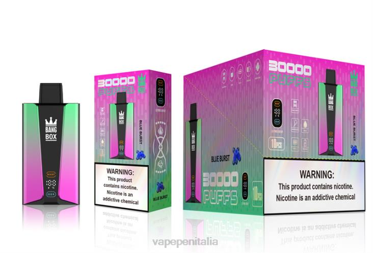 Vape In Italy 8RFR82 scoppio blu - Bang Box Schermo intelligente da 30000 sbuffi