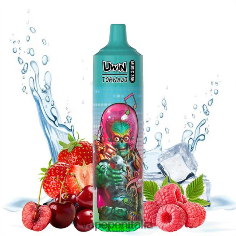 Vape In Italy gelato alla fragola, lampone e ciliegia | UWIN CRYSTAL Vaporizzatore usa e getta da 35k P8HNV22