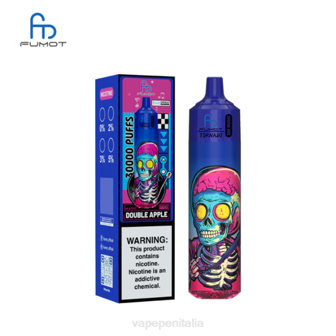 Vape Italia 0JJJ11 doppia mela Fumot Tornado Musica da 30k