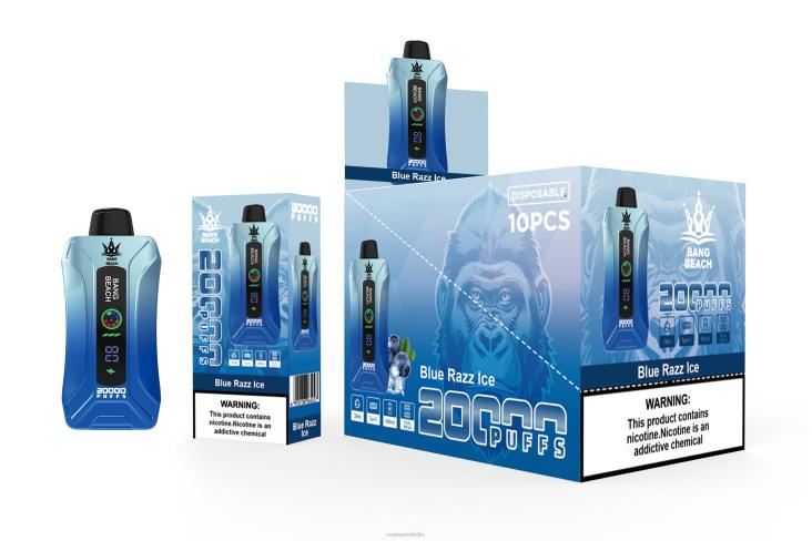 Vape Italia 8RFR11 ghiaccio blu - Bang Beach Svapo a schermo intelligente da 20000 sbuffi