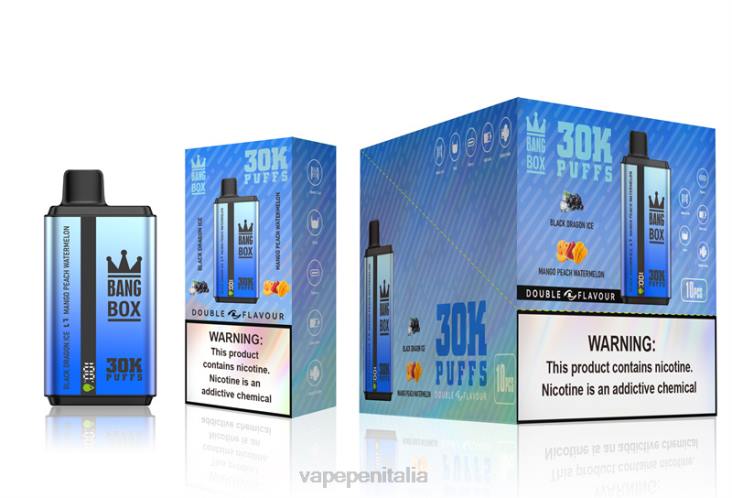 Vape Italia 8RFR71 ghiaccio del drago nero e anguria pesca mango - Bang Box 30000 bignè bigusto