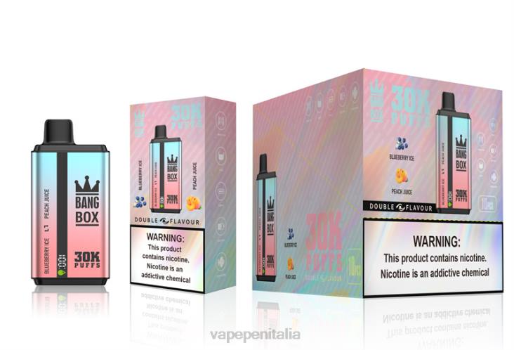 Vape Pen 8RFR63 ghiaccio al mirtillo e succo di pesca - Bang Box 30000 bignè bigusto