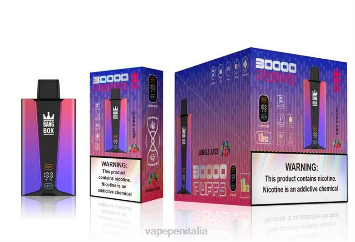 Vape Pen 8RFR78 succo della giungla - Bang Box Schermo intelligente da 30000 sbuffi