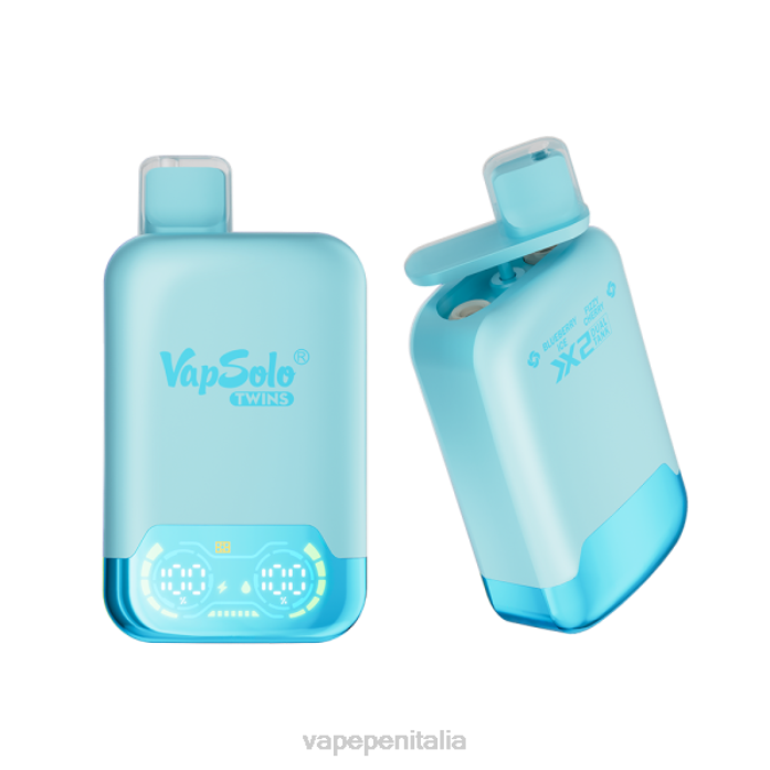 Vapsolo TWINS vaporizzatore usa e getta ghiaccio al mirtillo e ciliegia frizzante 6RZZ139 Vape Box Mod
