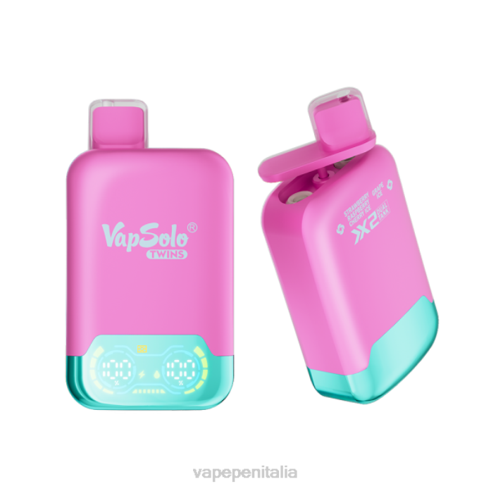Vapsolo TWINS vaporizzatore usa e getta ghiaccio alla fragola, lampone, ciliegia e ghiaccio all'uva 6RZZ145 E Cig Senza Nicotina