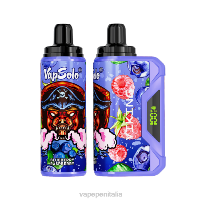 Vapsolo VIKING vaporizzatore usa e getta lampone mirtillo 6RZZ150 E Cig Senza Nicotina
